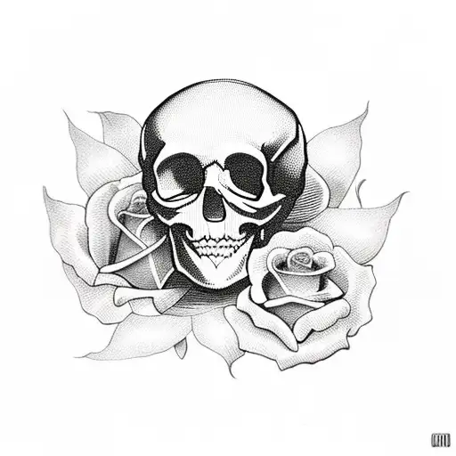 Skull With Roses