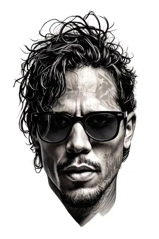 Chris Cornell Face With Sunglasses