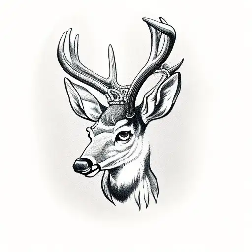 Deer Antlers With Rifle And Anchor