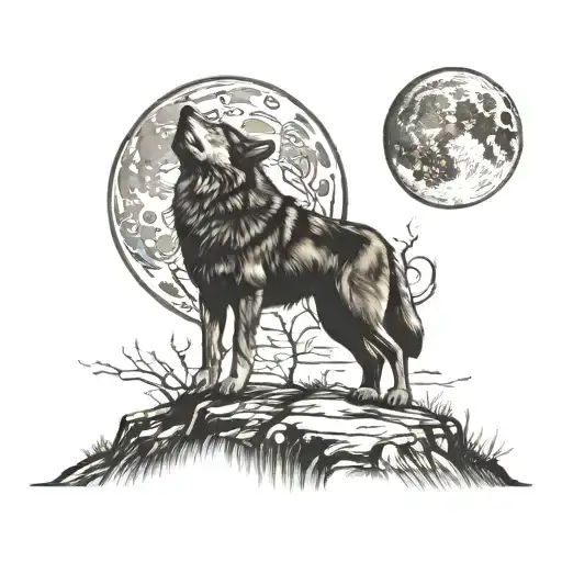 Om & Wolf Howling At The Moon