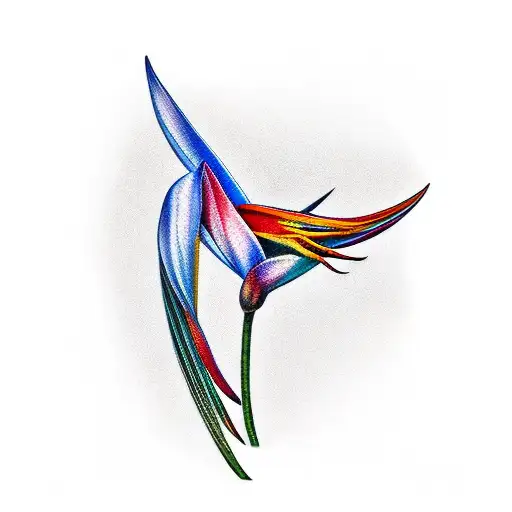 Bird Of Paradise With Tribal