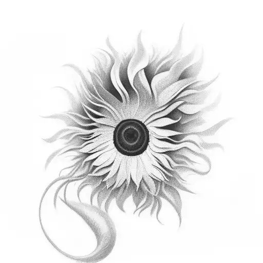 Rooster With Sunflowerr