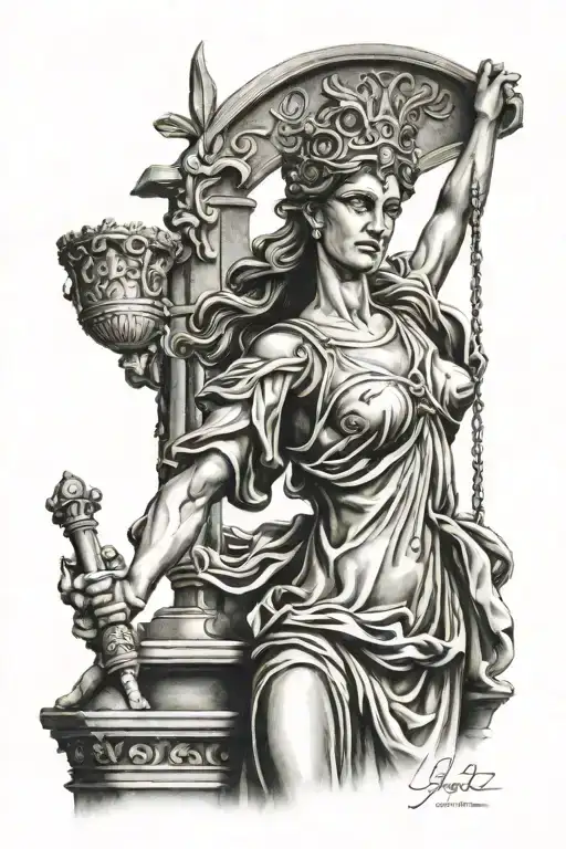 Justitia Roman Goddess