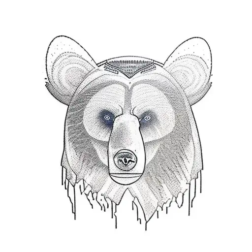 Bear Looking Back With An Intense Stare