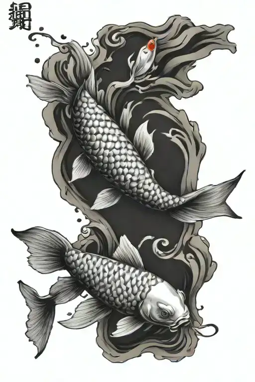 Ying Yang Koi Fish