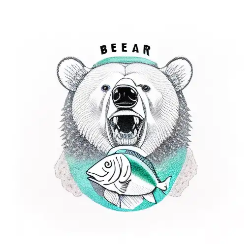 Bear Holding Fish