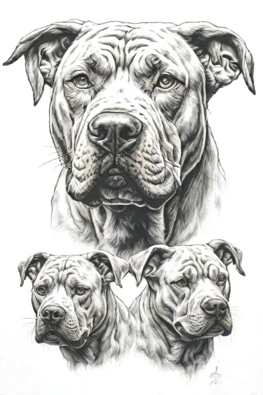 Cerberus Pitbull Head