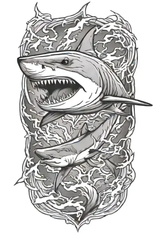 Shark With Lightning