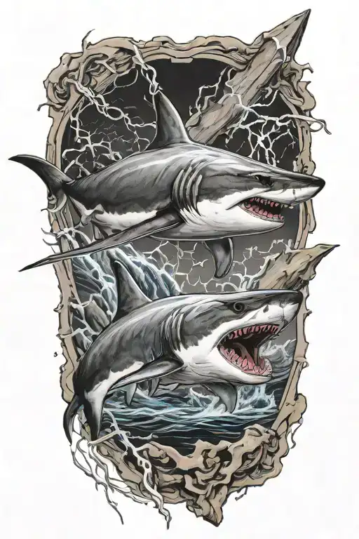 Shark With Lightning