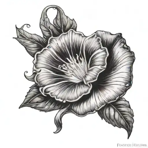 Morning Glory Flower And Virgo Zodiac Sign