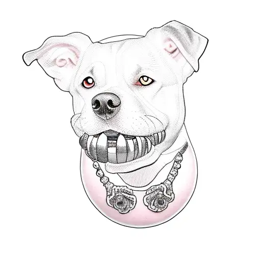 A Dog With A Toy In Its Mouth