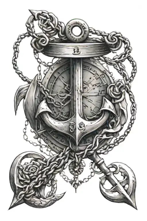 A Sea Anchor With Old Scales Balancing Life