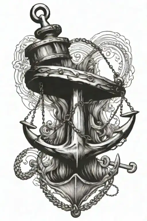 An Anchor With Old Scales Balancing