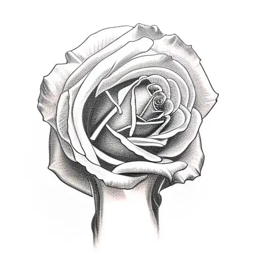 Skeleton Hand With Realistic Rose