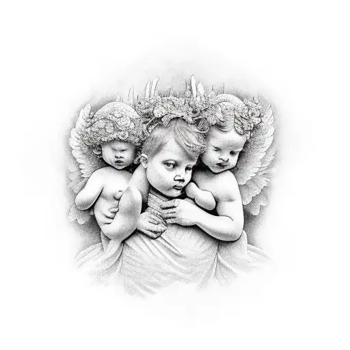 Family Cherubs And Children