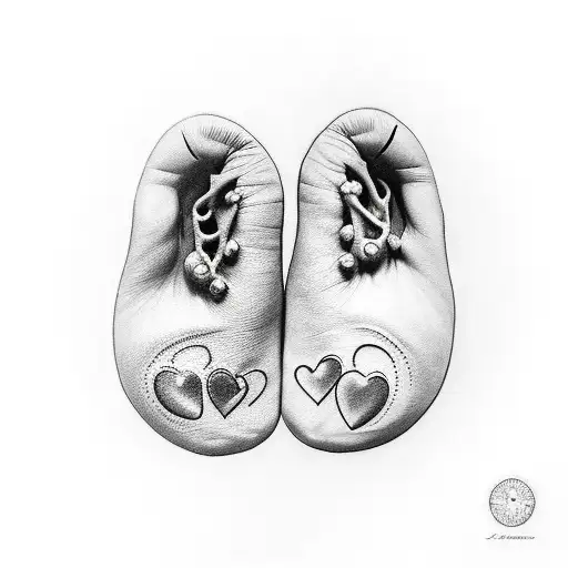 Baby Feet Inside Heart Drow