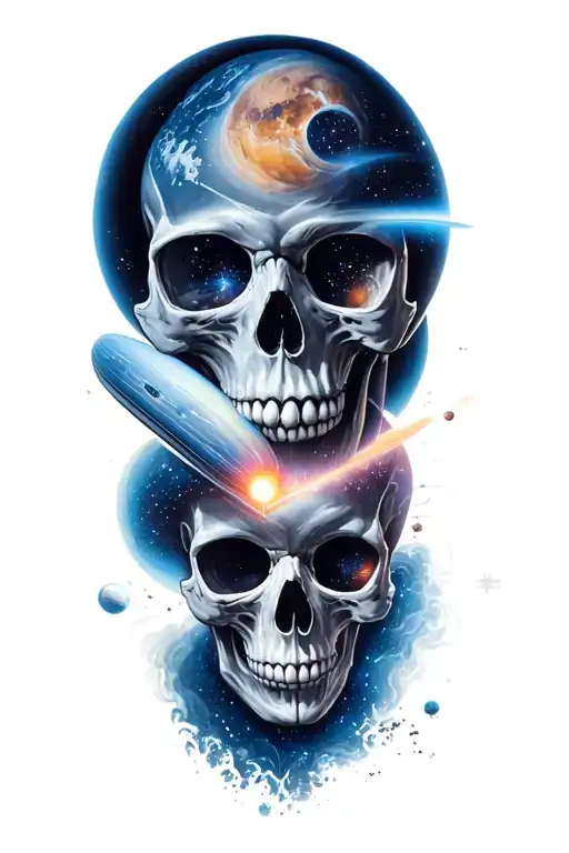 Skull Space Scene