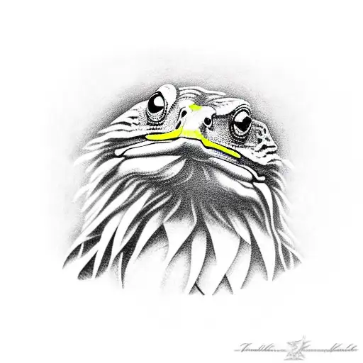 American Eagle With Frog