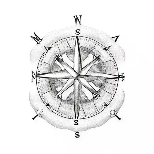 Tree Roots Wrapping Around A Compass