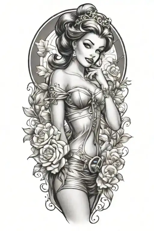 Disney Princess Style Pinup Girl
