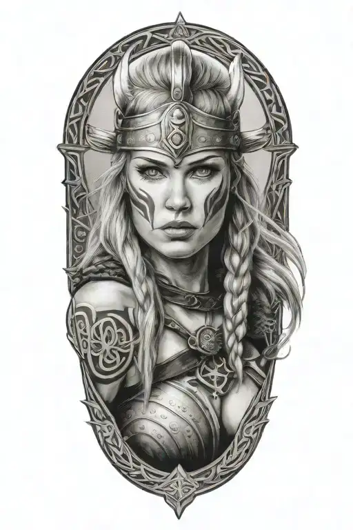 Norse Viking Warrior Pinup Girl