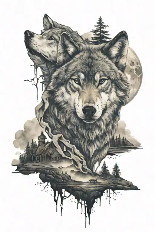 Wolf Moon Surrounded