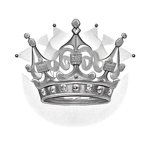 King's Crown Mixed With Roman Empire