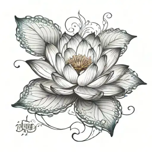 Lotus Flower Blooming From A Baby Foot Print