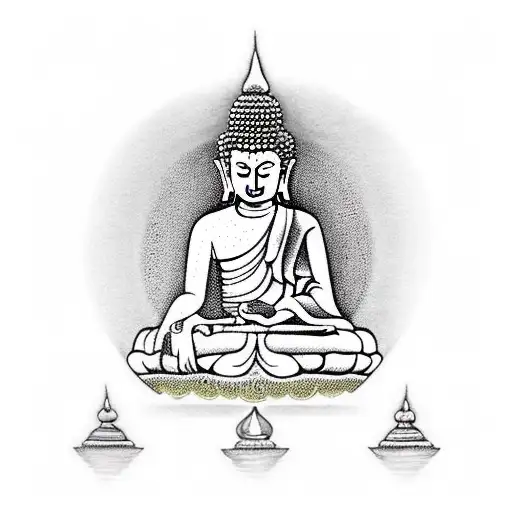 Buddha With Mandalas