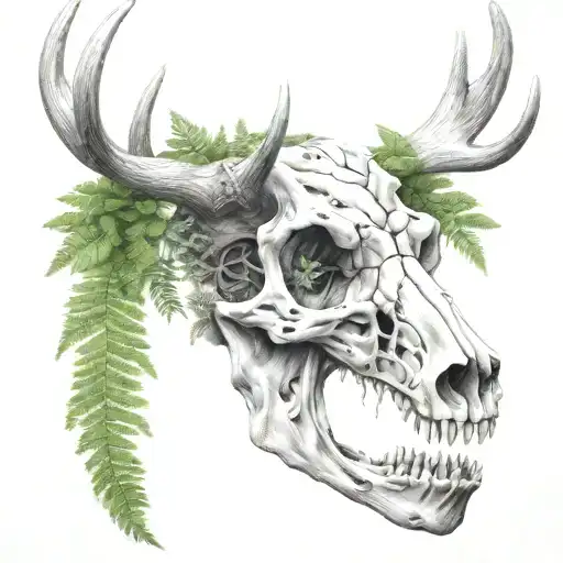 Deer Skull Ferns