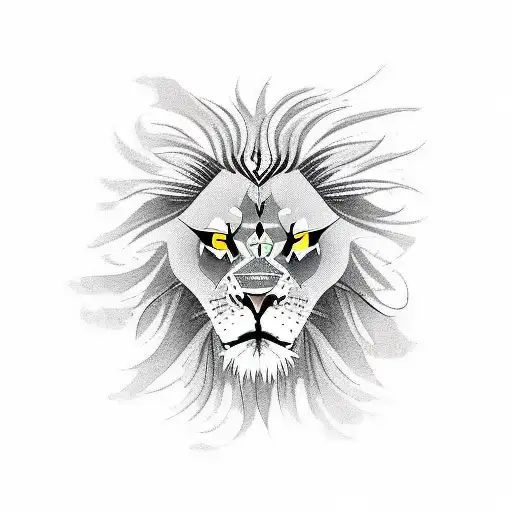 An Angry Lion And A Phoenix