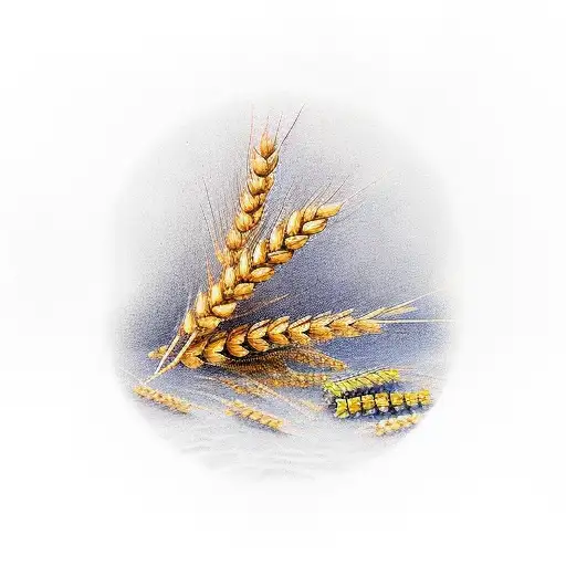 Gun With Wheat Coming Out Of The Barrell