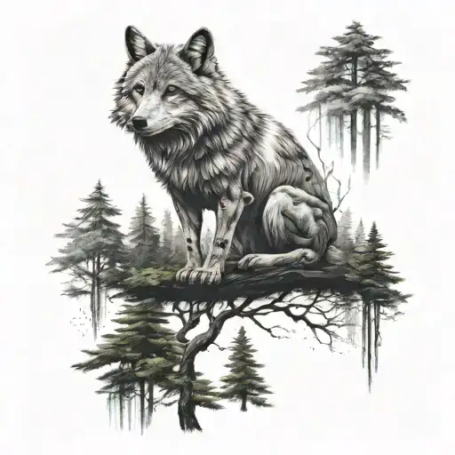 Animal In The Forest Surrounded