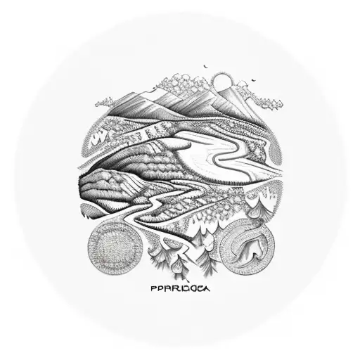 Landscape Of Portugal Inside A Circle