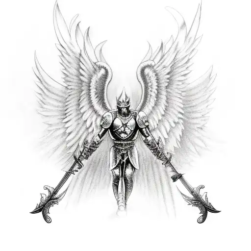 Archangel Holding Sword