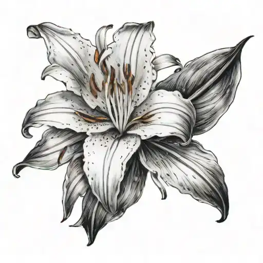 Transparent Lily Flower Blooming