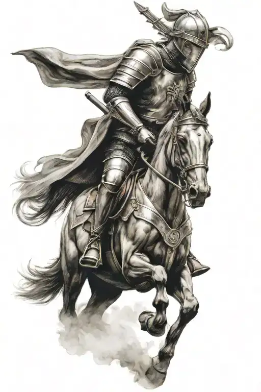 Knight Riding A Horse