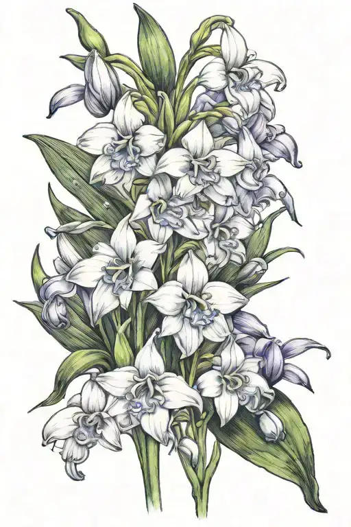 Snowdrop And Gladiolus Flower Vine Growing