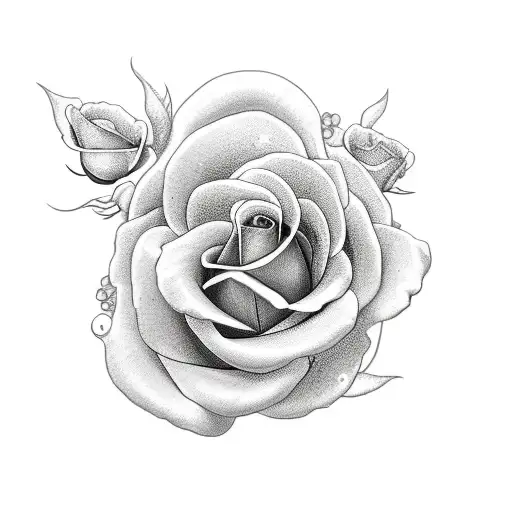 Roses With Scroll