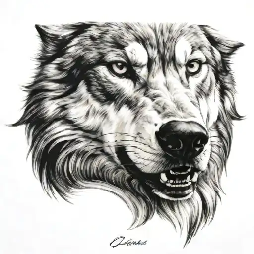 Wolf Face Human Face Lock