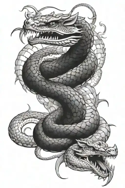 King Cobra And Dragon