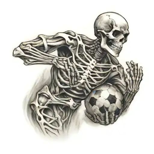 Skeleton Football Player