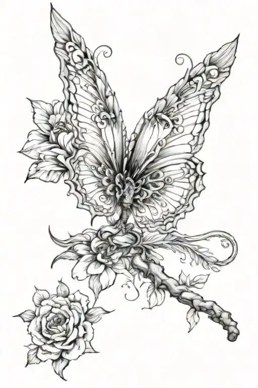 Realism Style Tattoo Design Incorporating