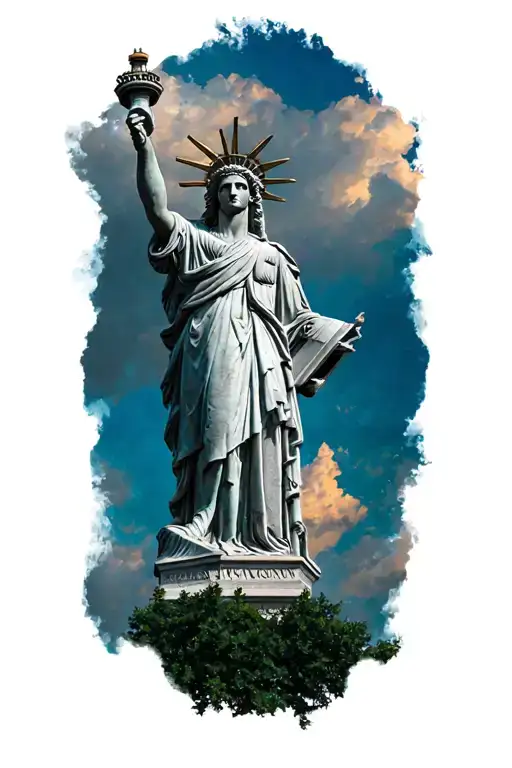 Greek Mythology With Effiel Tower Statue Of Freedom Christ Redendor
