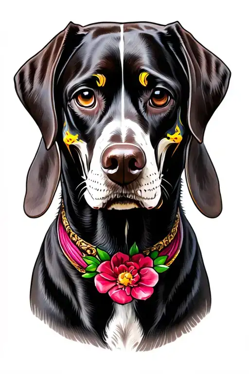 Sugar Skull Weimaraner Dog