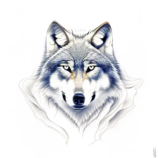 Wolf With Nose Up Howling