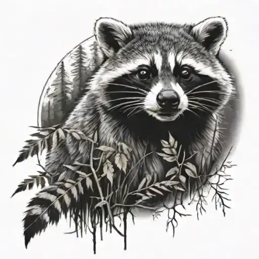 Raccoon Forest Landscape