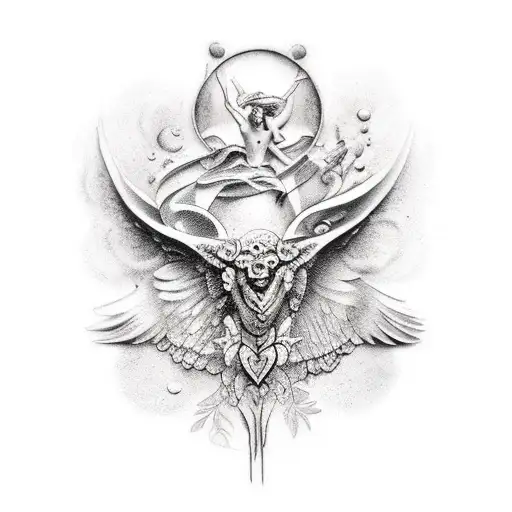 Combine Elements Of Greek Mythology And Nature In A Tattoo Design