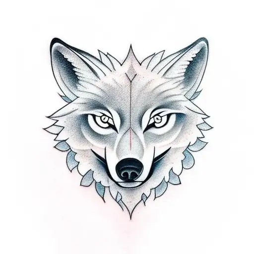 A Tattoo That Is Located On The Arm And Chest Representing A Wolf Howling At The Moon