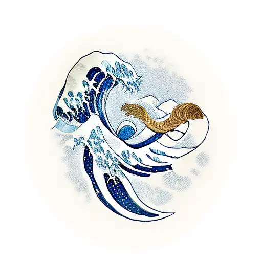 The Great Wave With The Number Fifteen In Roman Numerals